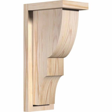 Ridgewood Smooth Corbel W/Backplate, Douglas Fir, 5 1/2W X 8D X 16H